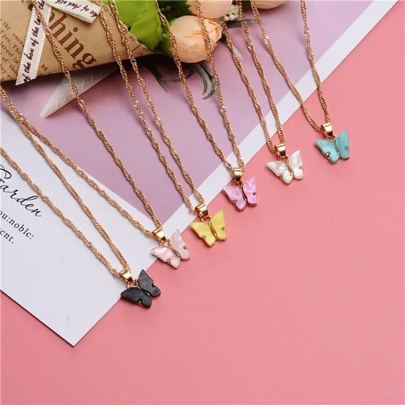 Product image KAHASIL - Kalung Titanium Wanita Anti Karat Luntur Fashion Gaya Korea Buterfly KH021 all variant HITAM